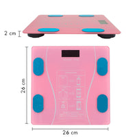 Bilancia Pesapersone Digitale Max 180 Kg in Vetro con App Bluetooth Rosa