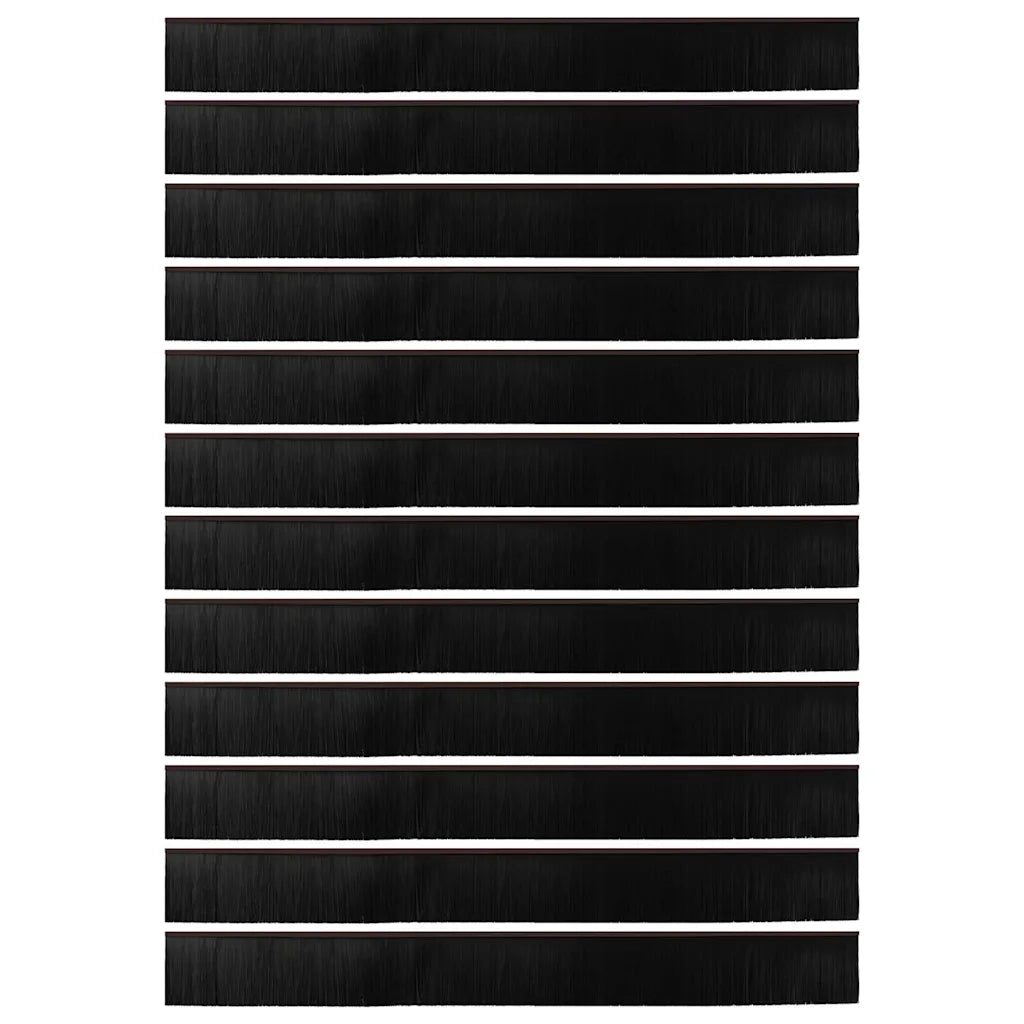 Spazzole per porte a vite 12 pcs Marrone 100 cm