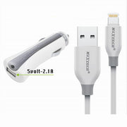 Trade Shop - Set Caricatore Caricabatterie Ricarica Auto Cavo Dati Lightning 1mt Ma-ip02 Maxtech -