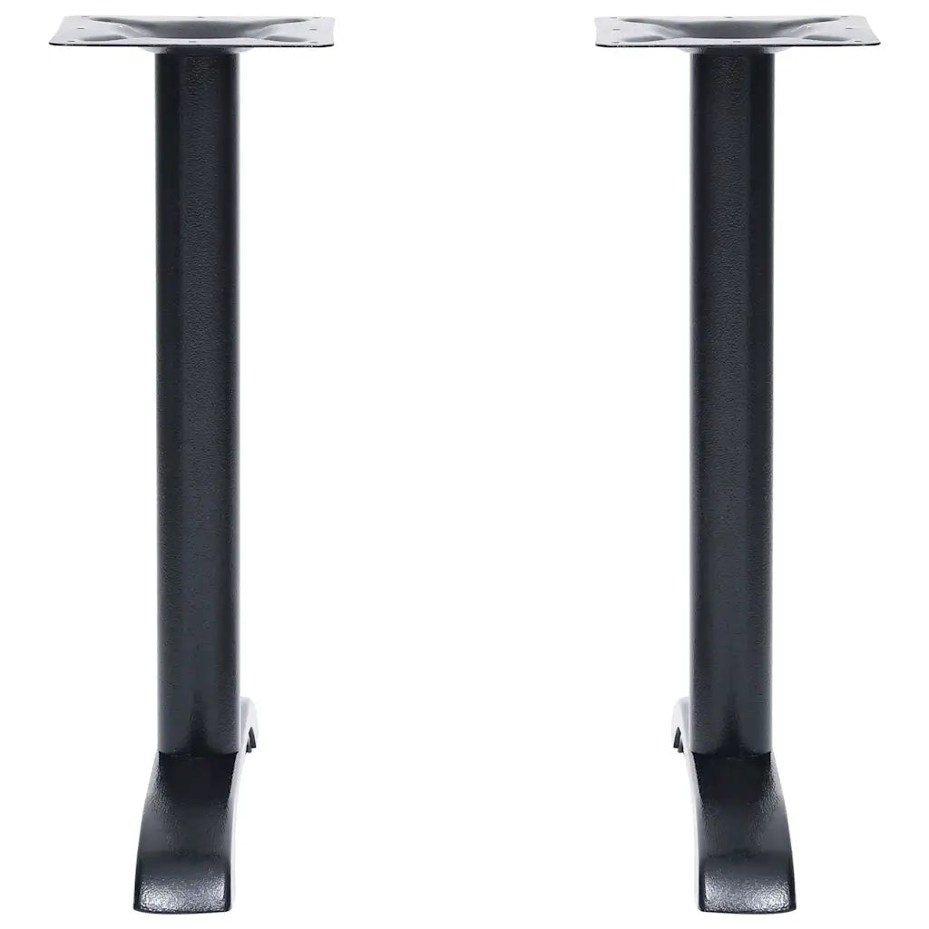 Gambe per Tavolino da Bistrò 2 pz Nero 61x8x72 cm in Ghisa 325428
