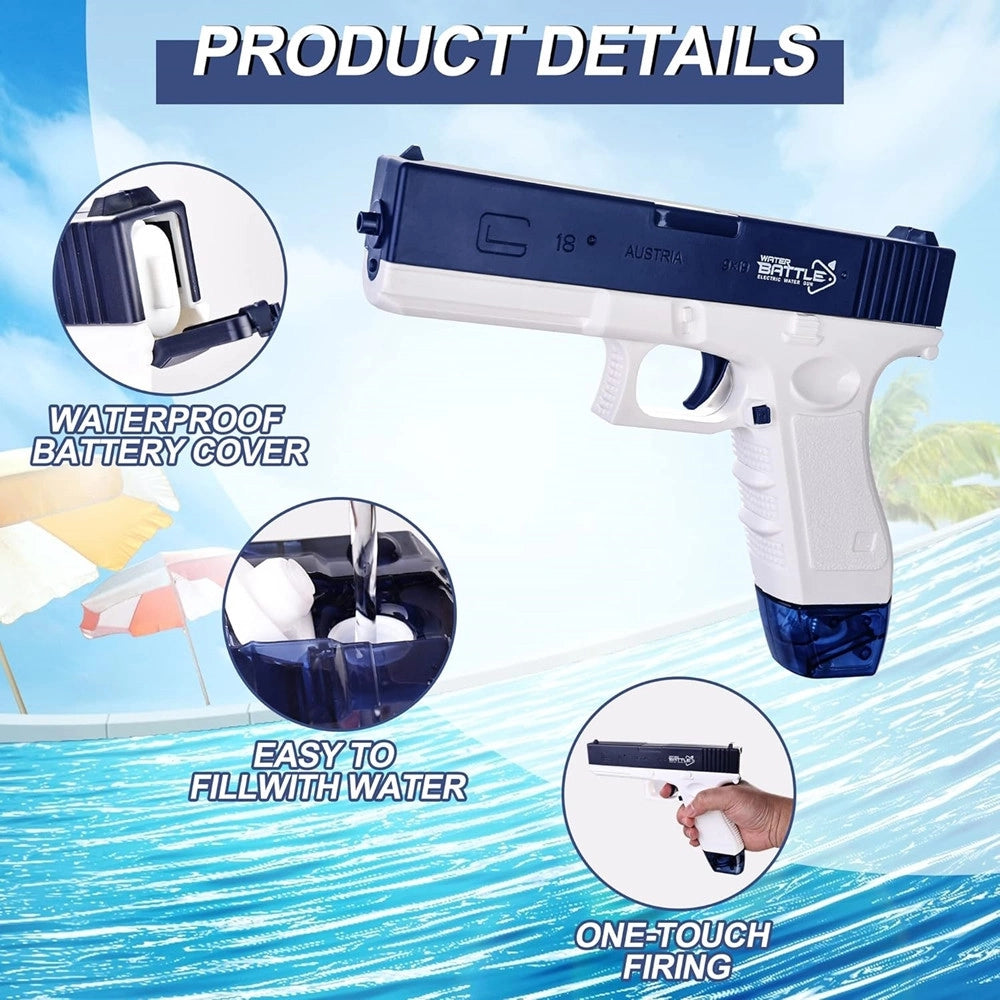 Trade Shop - Pistola Ad Acqua Elettrica Giocattolo Per Bambini Potente Per Feste Spiaggia Estiva -