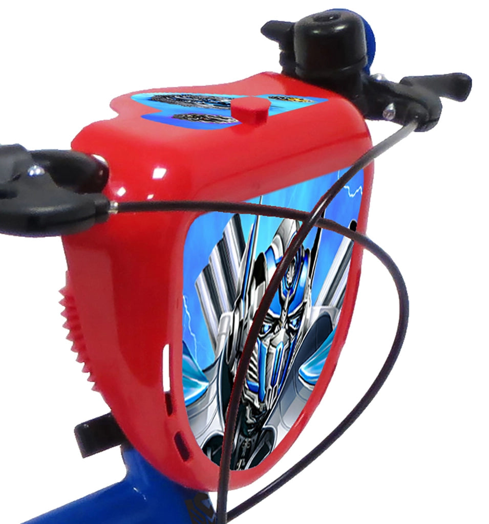 Bicicletta per Bambini 16" Transfromers Freni Caliper e Stabilizzatori in Acciaio Hi-Ten Blu e Rosso