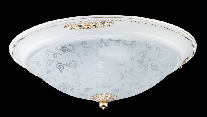 Plafoniera Ceiling & Wall in Metallo Diametrik Bianco con Oro