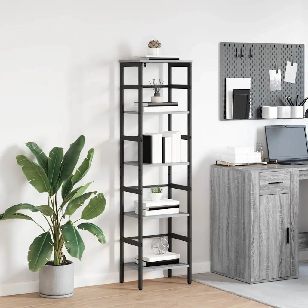 Libreria Grigio Sonoma 40 x 29,5 x 149 cm Legno multistrato 883913