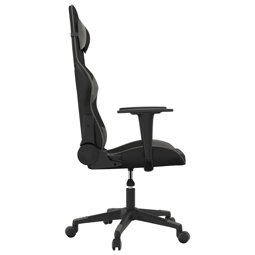 Sedia da Gaming Massaggiante Nero e Grigio in Similpelle cod mxl 70115
