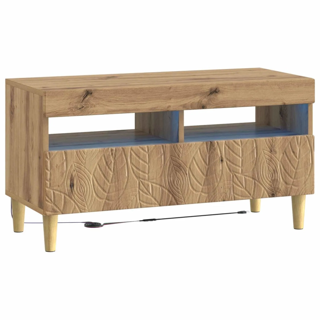 Mobile TV LED Rovere Artigianale Legno ingegnerizzato 897224