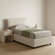 Brozolo, Letto Singolo Materasso Incluso Made in Italy, Beige