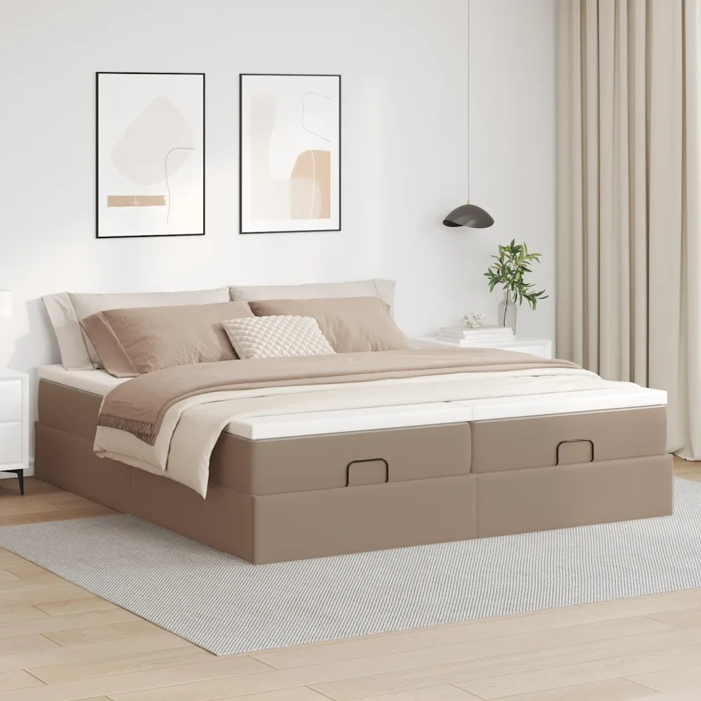 Struttura Letto Pouf con Materassi 180x200 cm Similpelle 3311228