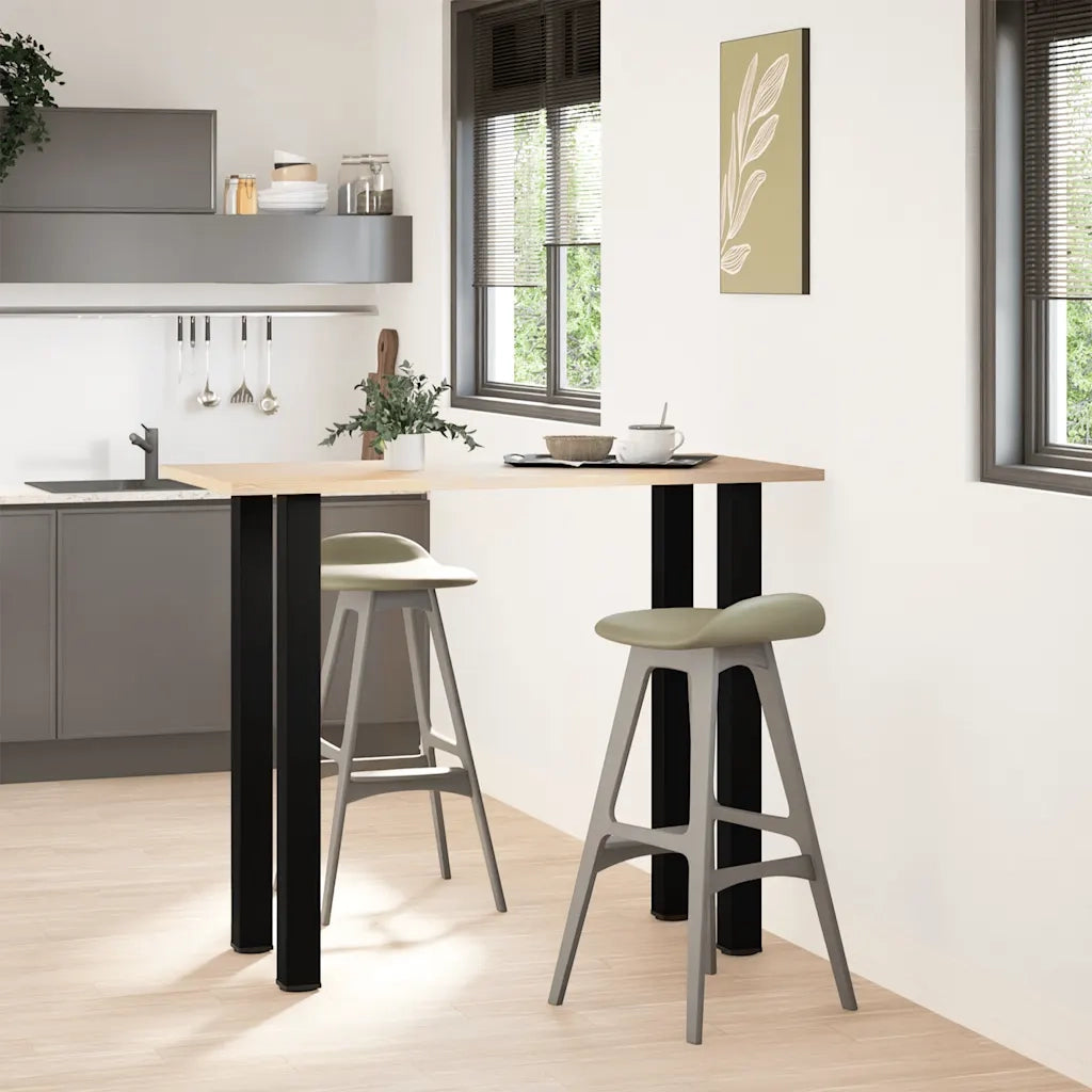 Gambe per tavolo da bar 4 pz nere 110-112 cm in acciaio 4012480