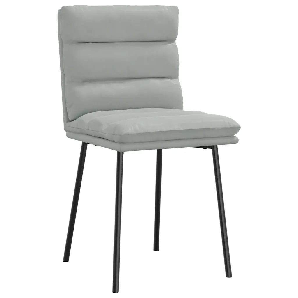 Sedie da Pranzo 2 pz Grigio Chiaro in Velluto 4101282