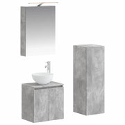 Set di mobili per il bagno 4 pcs Grigio Cemento 3407410