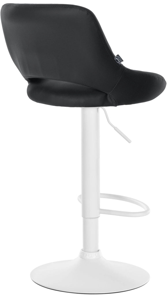 Sgabello da bar Milet in pelle artificiale bianca 4