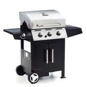 Barbecue a Gas GPL Pietra Lavica 3 Fuochi 15kW con Fornello Laterale Sochef Golosone 3