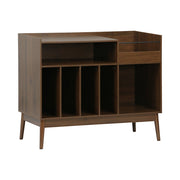 Mobili vintage per vinili effetto legno, marrone scuro