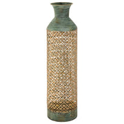 Vaso in metallo blu 18x18x69,5h