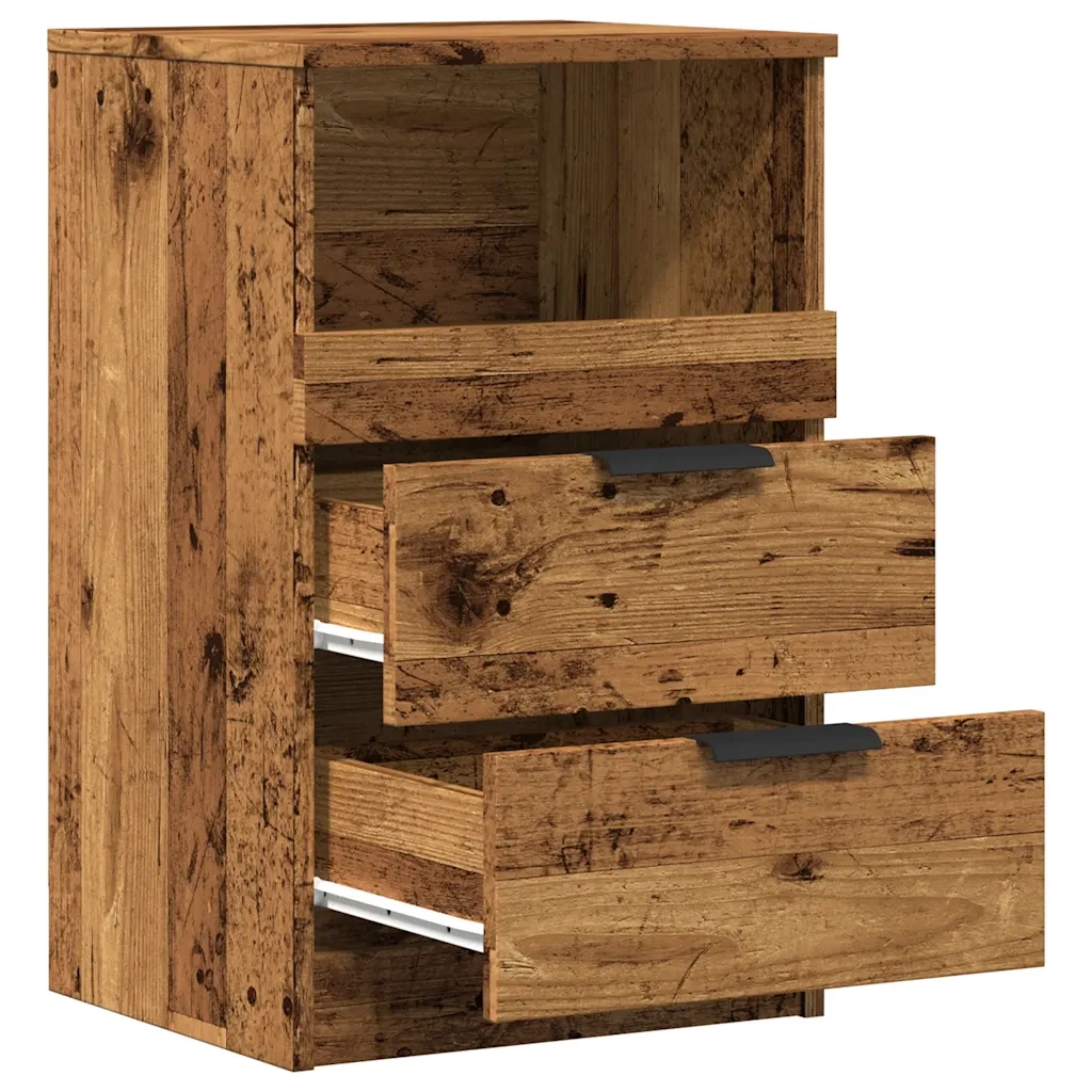 Comodini Legno Antico 2 pz 40x36x65 cm in Legno Multistrato 856845
