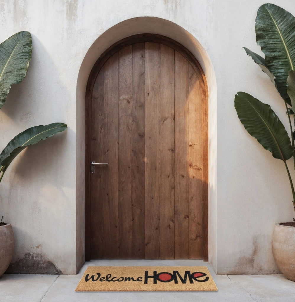 Zerbino Cocco Naturale Antiscivolo 25x75 cm Tappeto Casa Porta Ingresso Entrata Esterno - B