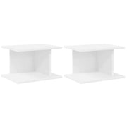 Set di 2 Comodini | Armadio da Notte | Mobiletto da notte Bianco 40 x 30 x 25 cm Legno multistrato