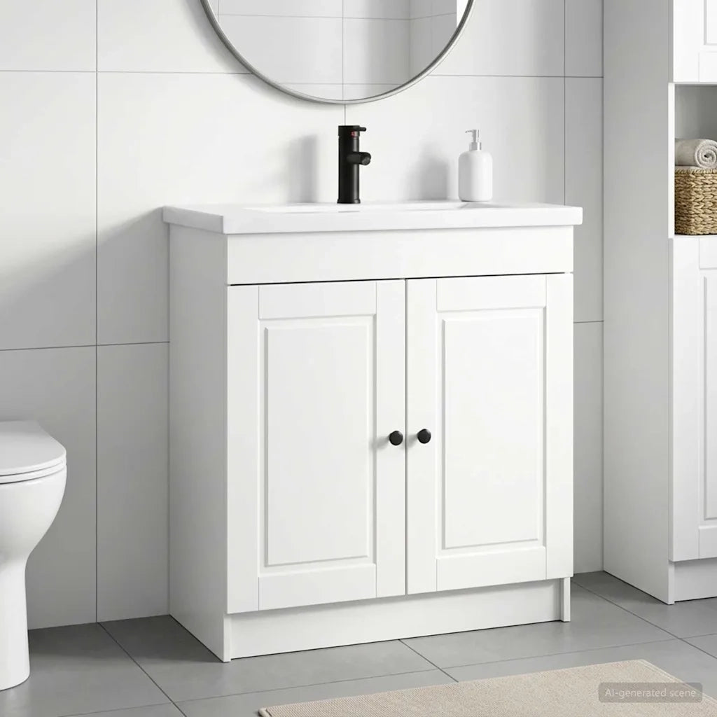 Set di mobili per il bagno Bianco Lucido 78,5 x 37,5 x 81 cm 3404138