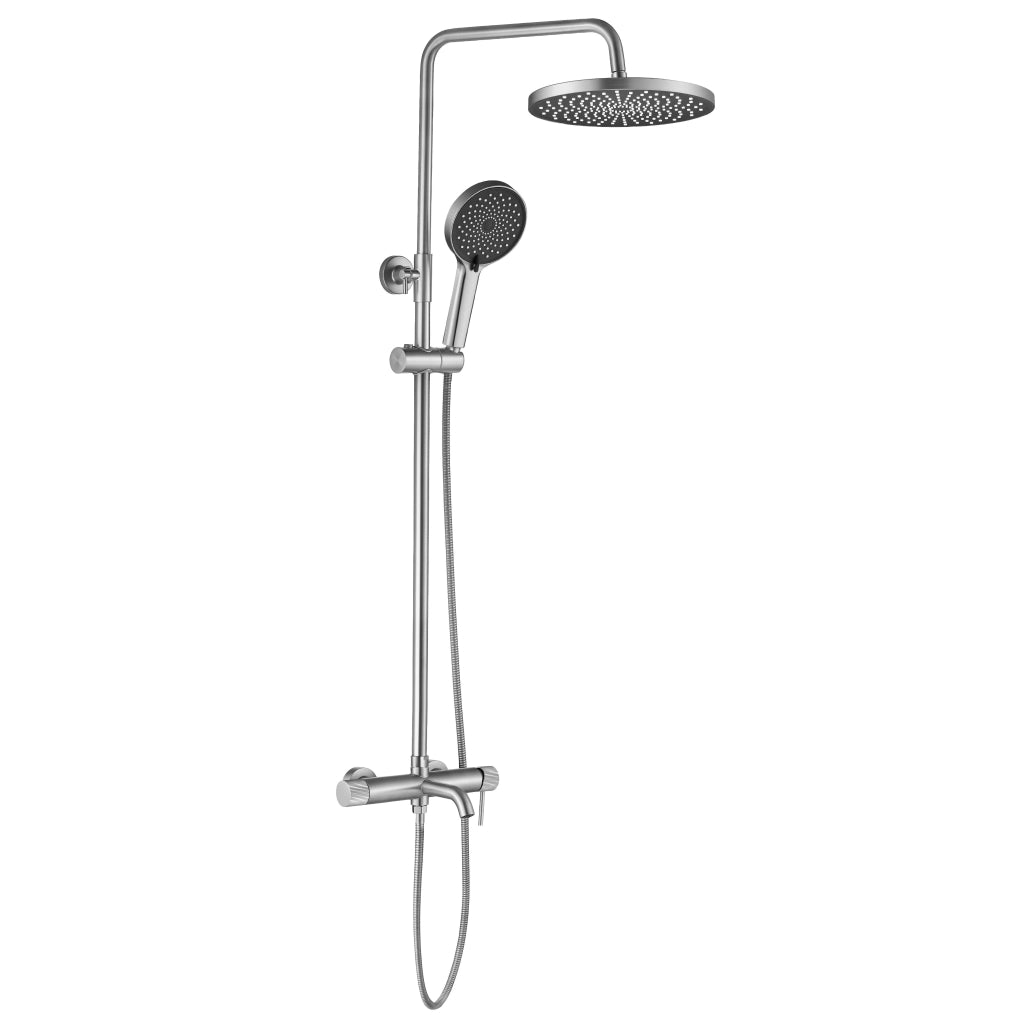 Set Doccia Rea Lungo Stripe Brush Nickel