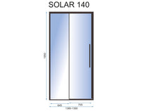 Porta Doccia Solar Black Mat 140
