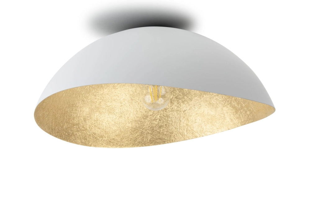 Plafoniera decorativa Solaris bianco oro Ø33cm E27 Sigma