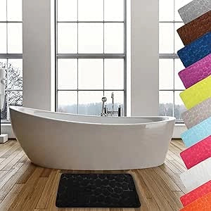 TAPPETO BAGNO IN MICROFIBRA SCHIUMA- Nero cm 50x80- SPIRE- pezzi 1