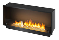 Camino a Bioetanolo da Incasso 124,4x59,4x30 cm Inside 1200 Slim Nero con Vetro