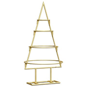 Albero di Natale | Decorazioni natalizie in metallo con supporto Oro 60 cm