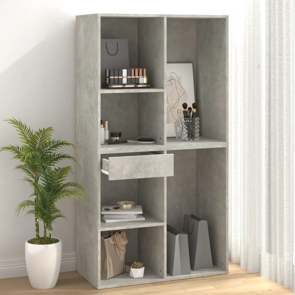 Armadietto per Cosmetici Grigio Cemento 80x40x75 cm in Legno 808841