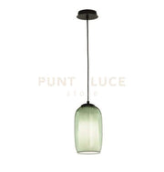 SOSPENSIONE BONNIE 3 VETRO VERDE 1 LUCE ATTACCO E27 D.15CM H.29CM