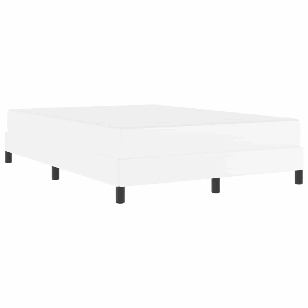 Struttura del letto Bianco Puro 140 x 190 cm Tessuto