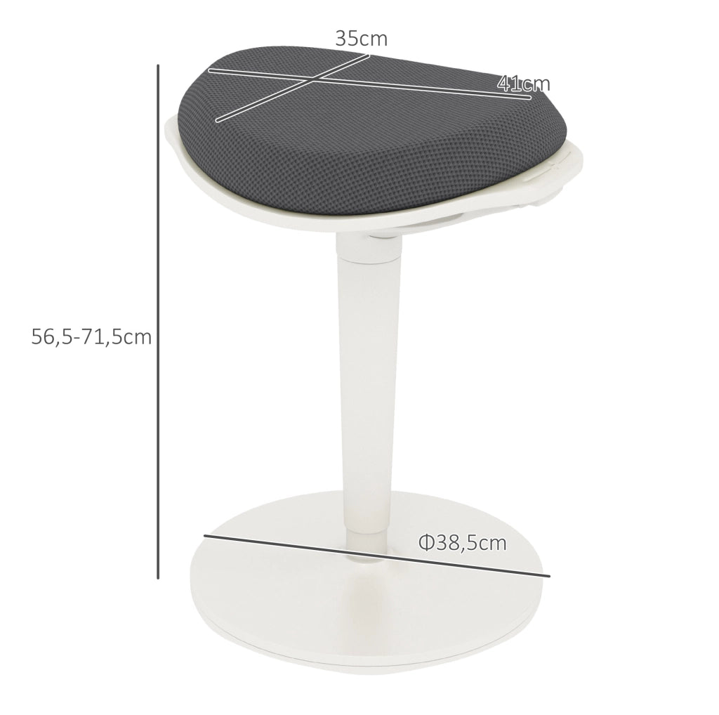 Sgabello ergonomico da ufficio regolabile grigio