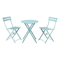 Set Tavolino e 2 Sedie Pieghevoli da Giardino Teresa Avio