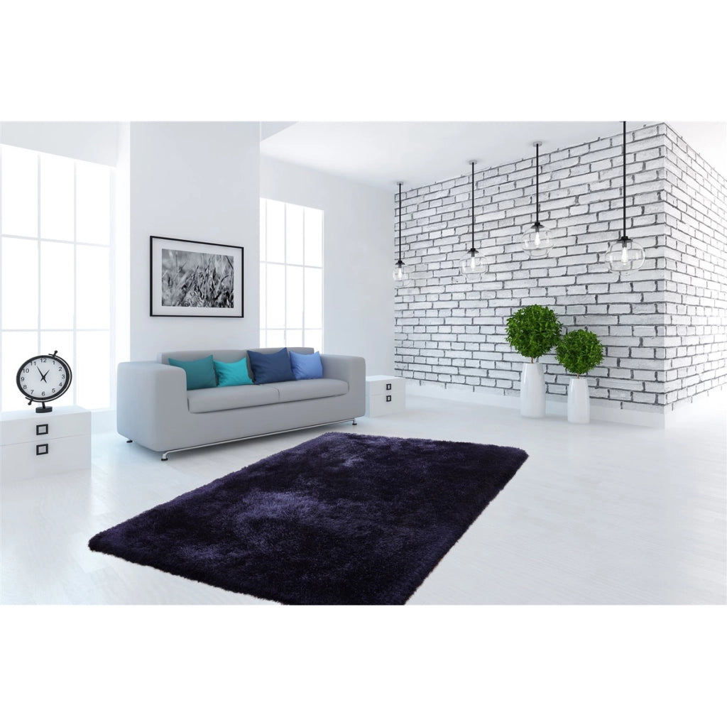 Tappeto Shaggy Cosy 400 in blu intenso