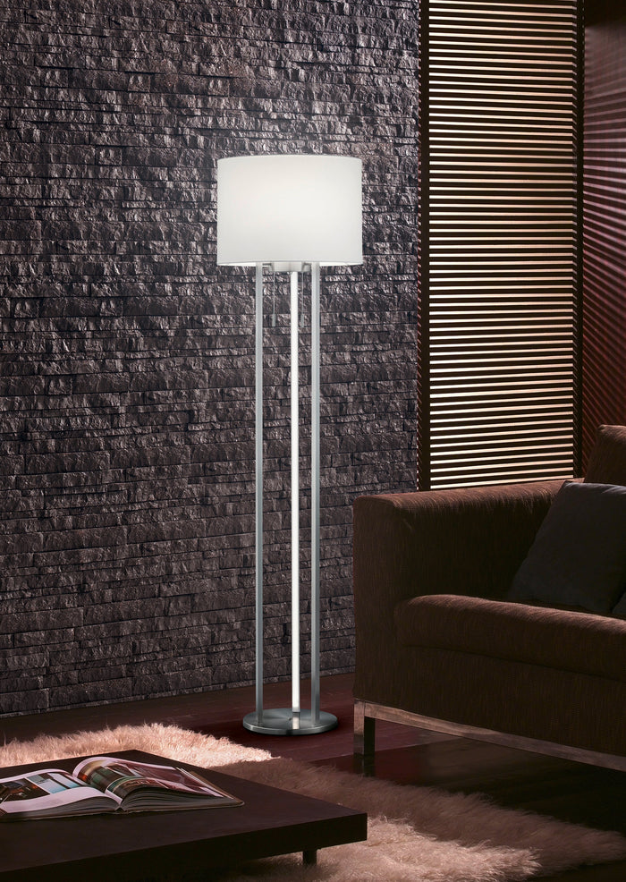 Piantana da Interno a led in Metallo Nickel Opaco