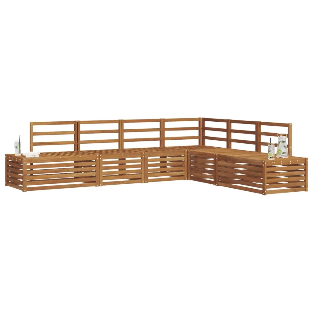 Set di divani da esterno Naturale 273 x 213,5 x 73 cm