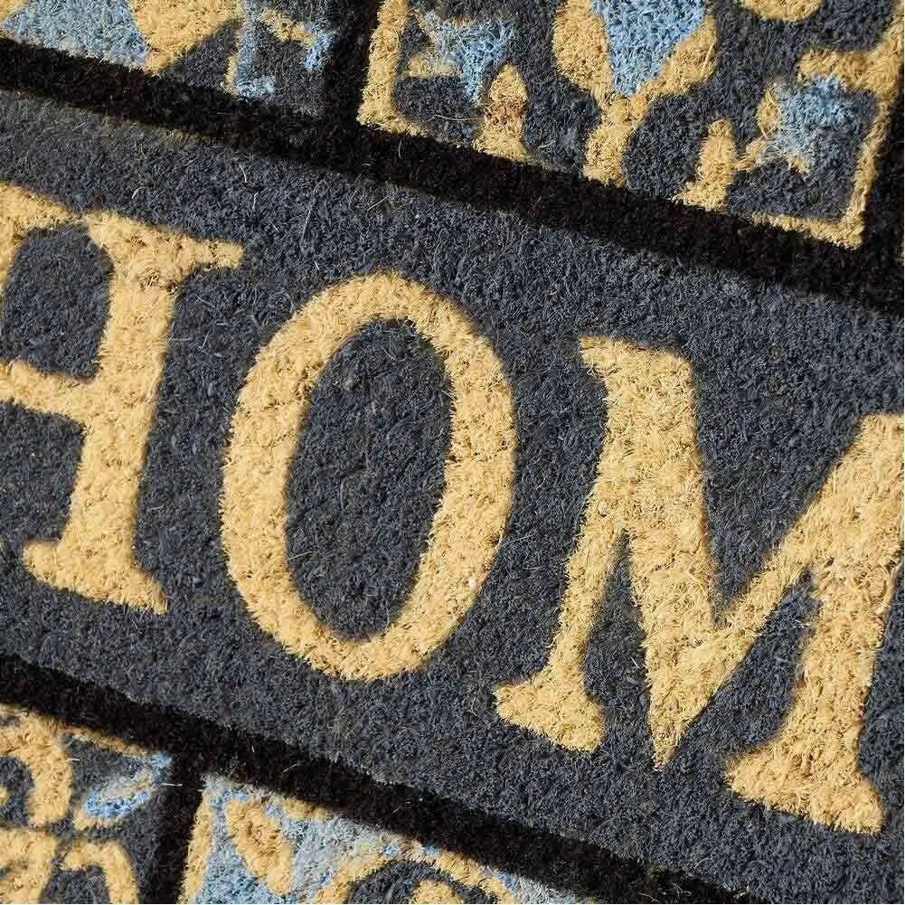 Zerbino Tappeto Ingresso Stile Mosaico Antiscivolo Fibra di Cocco Rettangolare