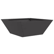 Fioriere | Cassetta per fiori | Vaso da giardino Nero 40 x 40 x 15 cm Acciaio laminato a freddo