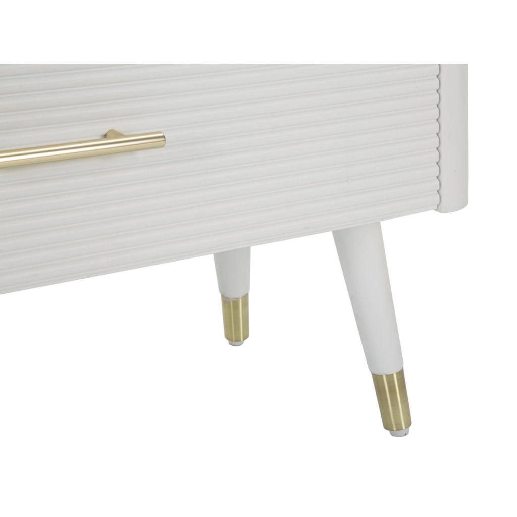 Cassettiera VKH8, Bianco, Legno, 78x37x80 cm
