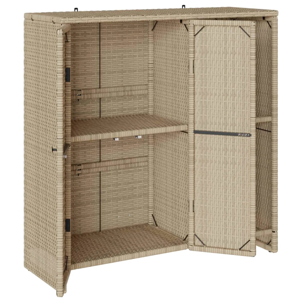 Armadio con lo scaffale Beige 100 x 36 x 102 cm Rattan CFW5906129