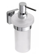 Dispenser di sapone liquido da parete TASI in ottone cromato e vetro / 230 ml