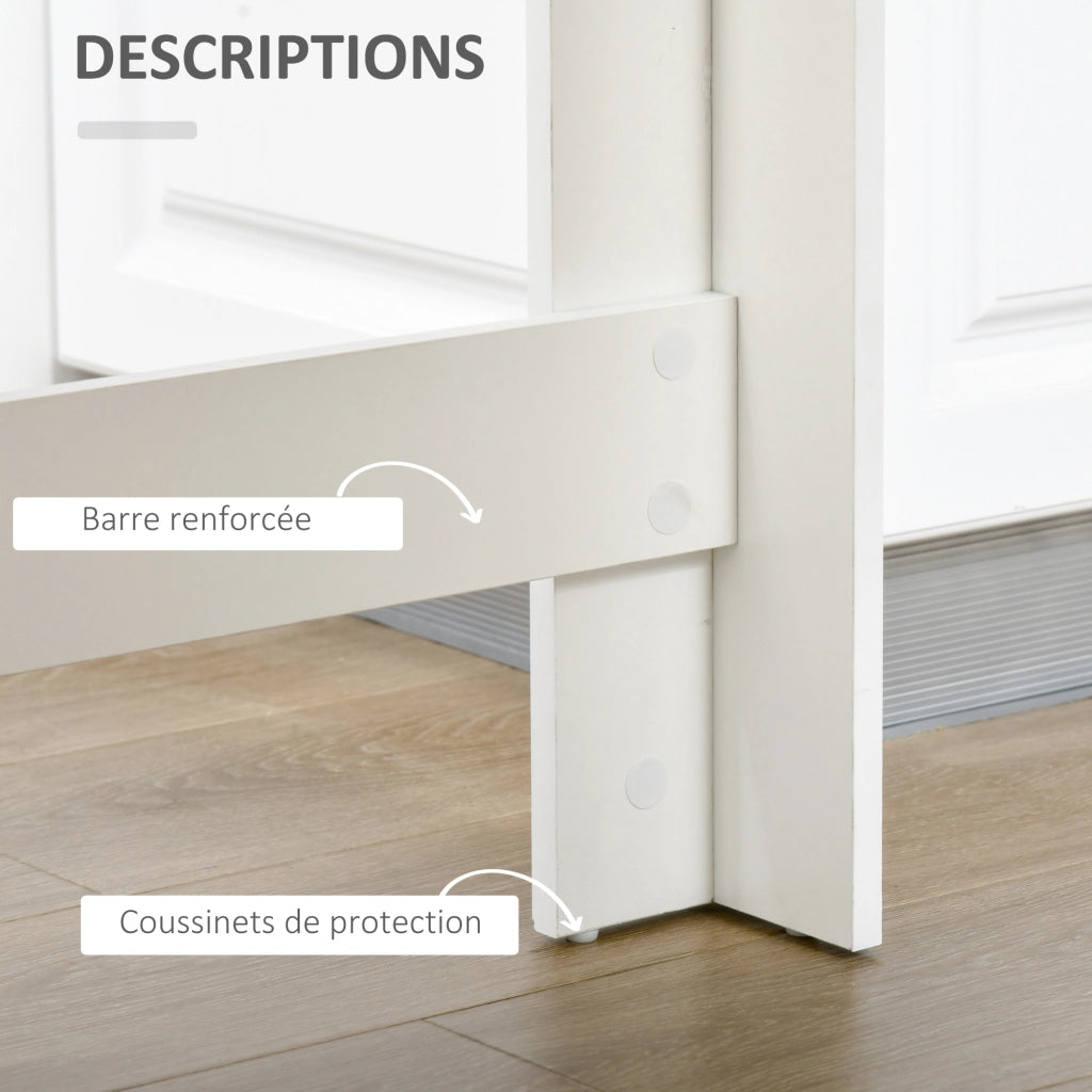 Tavolo da bar per 2 persone con 4 ripiani ¨C zephmum ¨C bianco e grigio 115x50x102.7cm