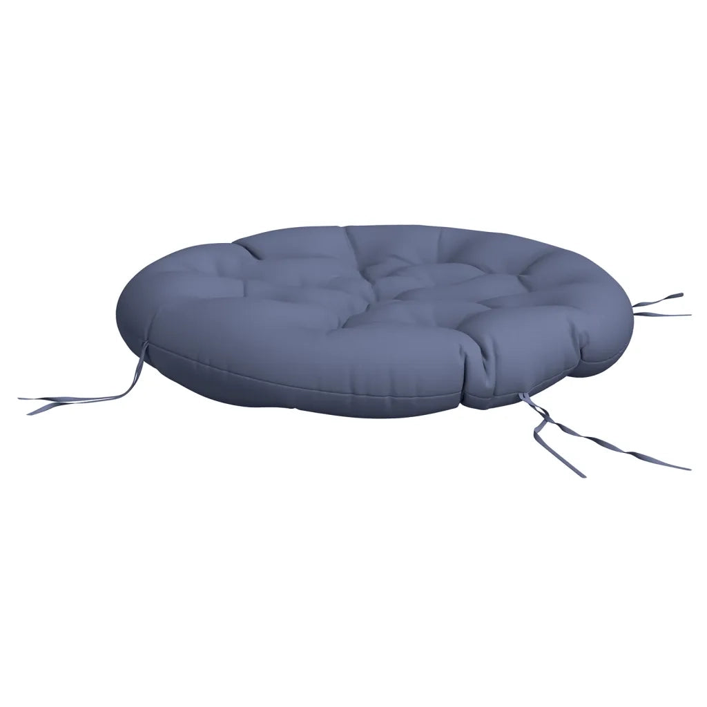 Cuscino Rotondo Blu Marino Ø 100x11 cm in Tessuto Oxford 379368