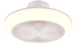 Plafoniera con Ventilatore da Interno a LED Ø46 cm Plastica Bianca