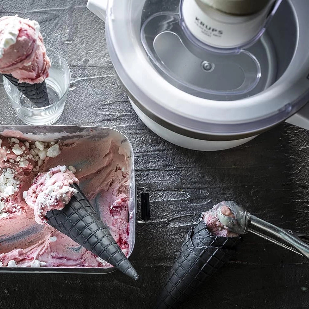 Macchina per Gelato 1.6 Litri Gelatiera con Display e 2 Coperchi 6W Mescolatore