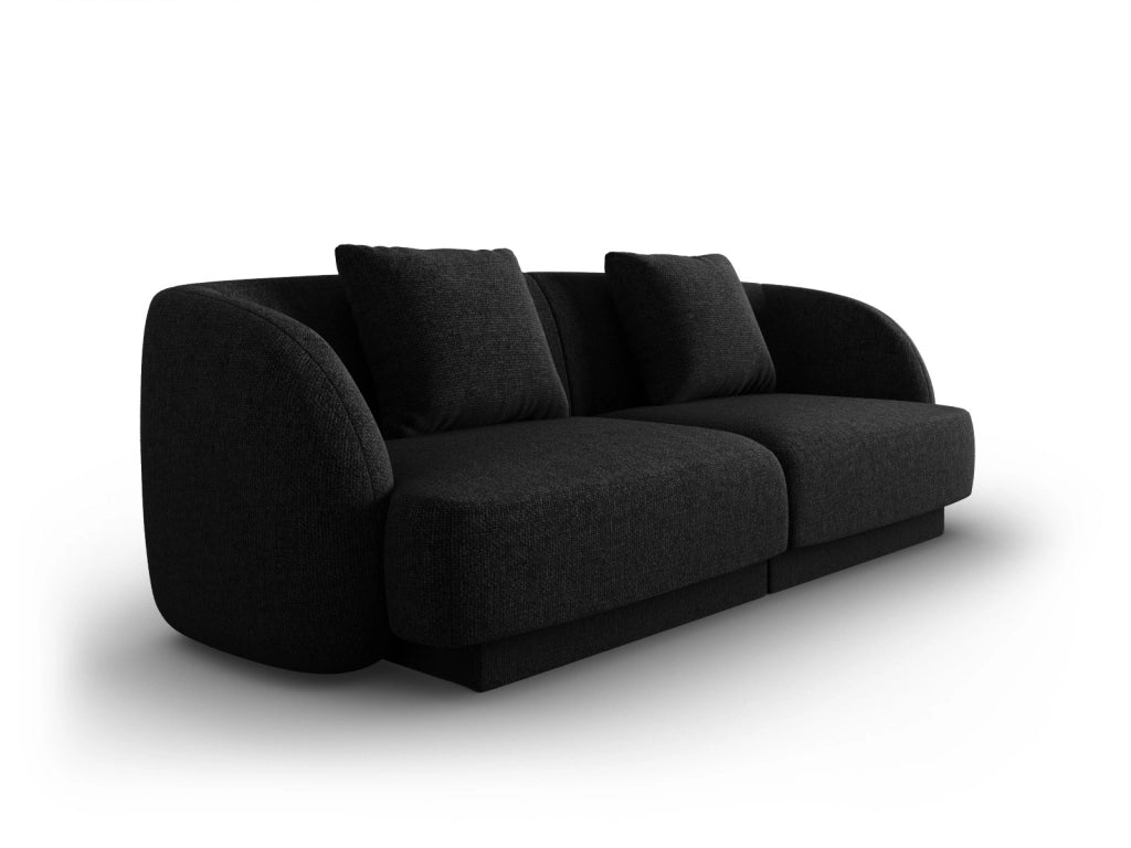 Cosmopolitan Design - Divano "Tulum" 2 posti in ciniglia nero 