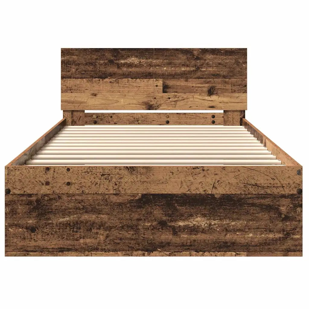 Struttura del letto-Giroletto Legno vecchio 203 x 104 x 70 cm