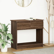 Tavolo Consolle con Cassetti Rovere Marrone 85,5x38,5x74,5 cm 861397
