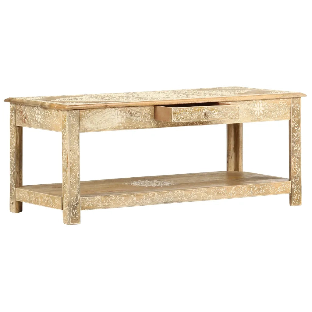 Tavolino da CaffÃ¨ 110x50x45 cm Massello di Mango Dipinto a Mano cod mxl 63398